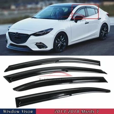 For 2014-2018 Mazda 3 Axela JDM 3D Wavy Mugen Style Window Visors Rain Guards