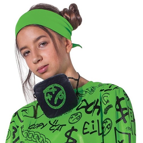 Billie Eilish Classic Green Costume Halloween Fancy Dress XL 14-16 New - Picture 3 of 7