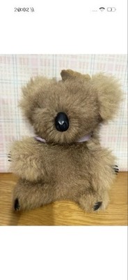 Vintage Koalabär Stofftier - Echtfell mit Baby befestigt