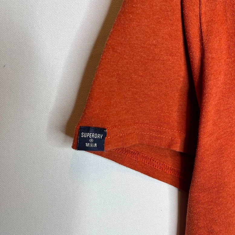 Superdry Orange Vintage Graphic Tee Men's L Japanese Logo Premium Goods Shirt - Image 4 of 4