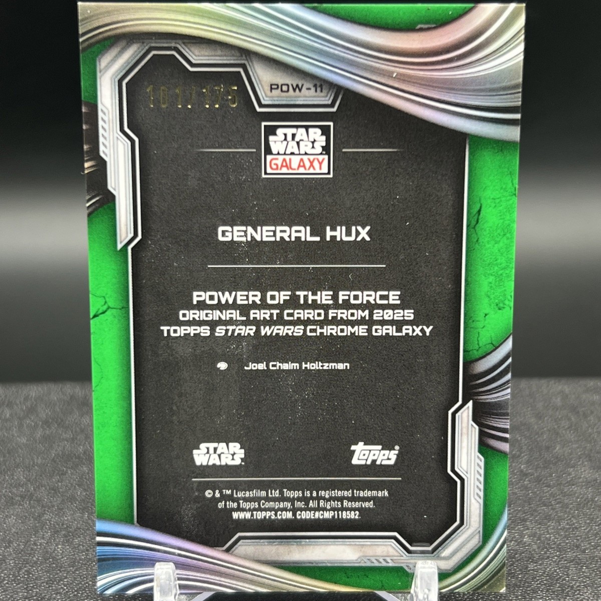 General Hux POW-11 101/175 2025 Topps Chrome Galaxy Star Wars Card