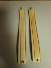 Wooden Railway Road Large Ascending Track Pieces x 2
