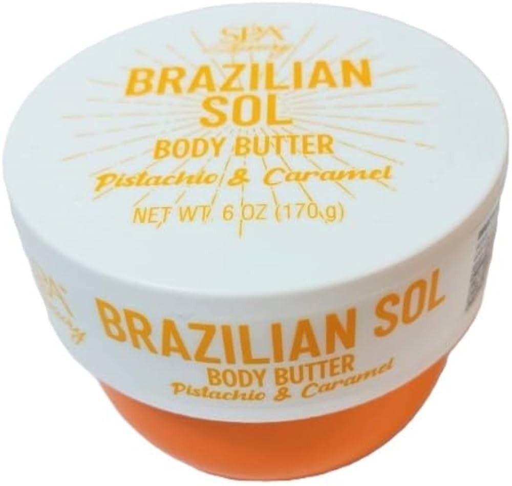 Spa Luxury Brazilian Sol Pistachio & Caramel Body Butter Lotion, 6 oz