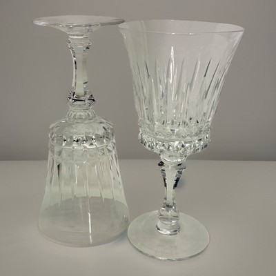 Lenox USA Gala 8 Oz Cut Crystal Wine/Water Glasses/Goblets-Set Of 2 Clear 6.75 h