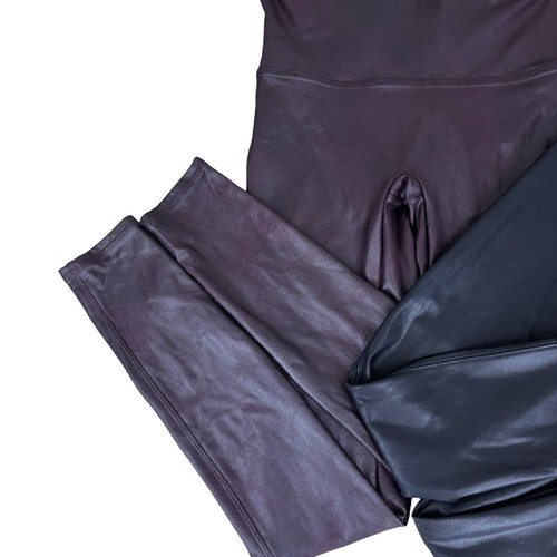 SPANX Kunstleder Leggings Paket 2 schwarz & burgund Damen Medium " - Bild 2 von 9