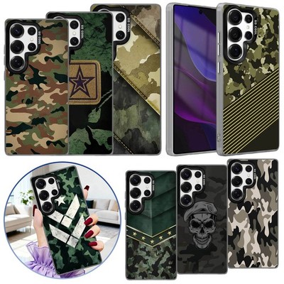 For Samsung Galaxy S26 S24 FE S25 S23 Laser Phone Case Military Camouflage Cover
