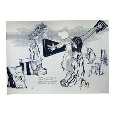 *HH* Quadro Disegno Dipinto Crocifissione Gesù Cristo Croce Crocefisso Egitto 