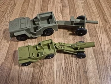 TIM-MEE Toys Army Jeep 5" 1960s (earlier version) & Ideal Toy Co  Army Jeep Lot