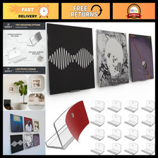 16-Pack Adhesive Vinyl Wall Mounts - Strong Hold Record Holder, Easy Install for