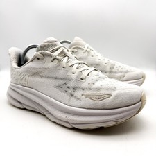 Hoka One One Clifton 9 White Running Shoes Sneakers Womens Size 8.5B