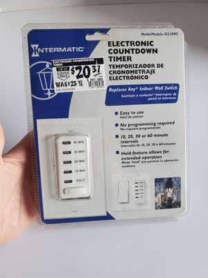 Intermatic E1210WC Electronic Countdown Timer Switch 10, 20, 30, 60 Minutes. NEW