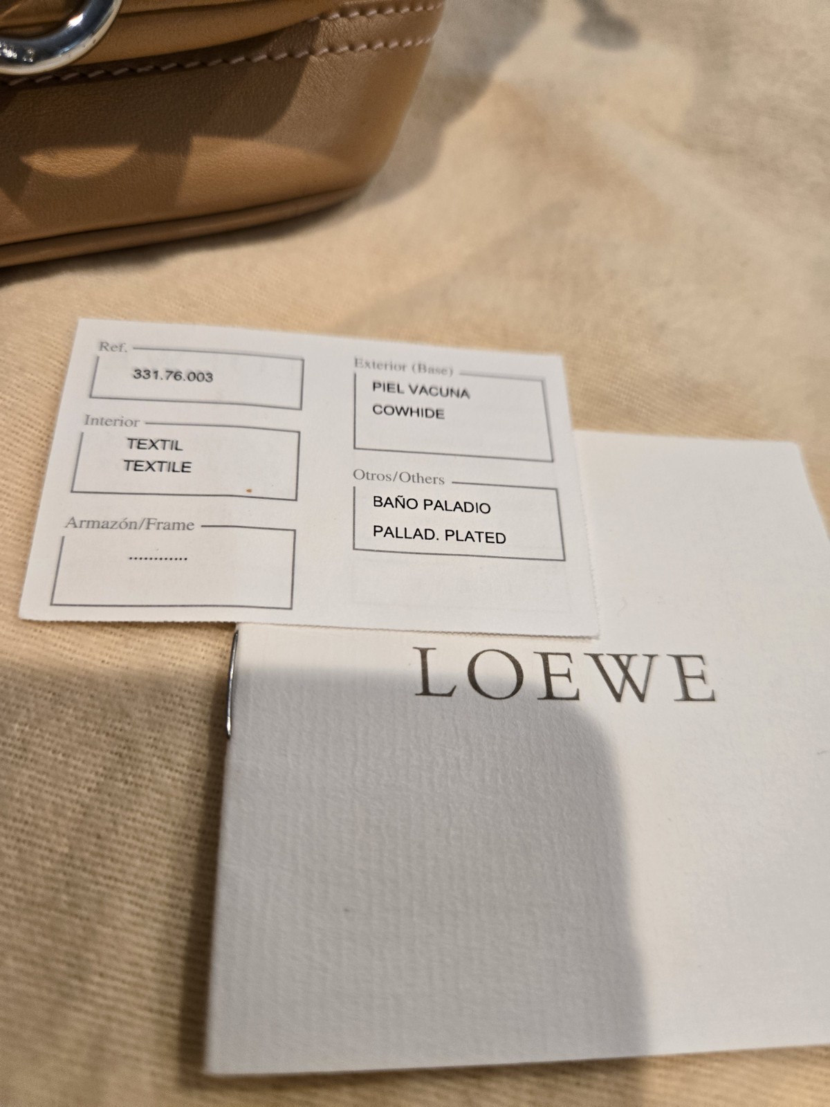 LOEWE Suede & Lambskin Leather Combi Anagram Hand… - image 13