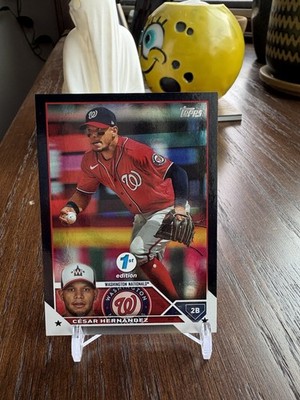 2023 Topps Series 1 1st Edition - Cesar Hernandez #244 Black Foil /25