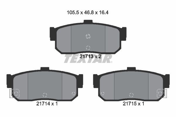 NEU - Textar 2171301 Bremsbelagsatz, Scheibenbremse FüR Infiniti-image