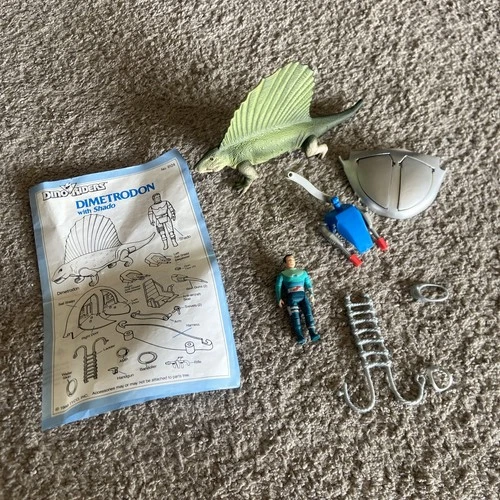 DINO RIDERS DIMETRODON ACTION FIGURE Shado Accessories Armor Parts RARE