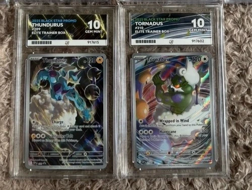ACE Gem Mint 10 Pokémon Black Star Promo Tornadus & Thundurus Set