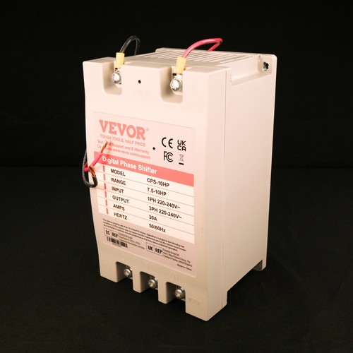 VEVOR Digital Static Phase Converter CPS-10HP 1 to 3 Phase 7.5-10HP 220-240V 30A