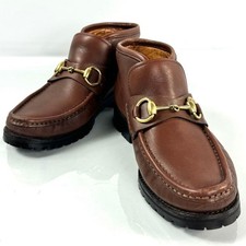 GUCCI Horsebit Ankle Boots Short Boots Leather Size:35 1/2 C Used