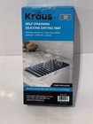 Kraus Self-Draining Silicone Drying Mat Cyan Blue 14-3/4" x 8-1/8" x 1/2"   — photo 3