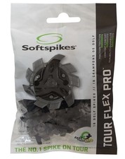 Softspikes Tour Flex Pro Golf Cleats Fast Twist 3.0 Slim Lok 18 Pack Black