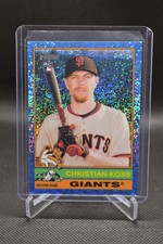 Christian Koss Rookie 2025 Topps Heritage High Number Chrome Blue Sparkle Giants