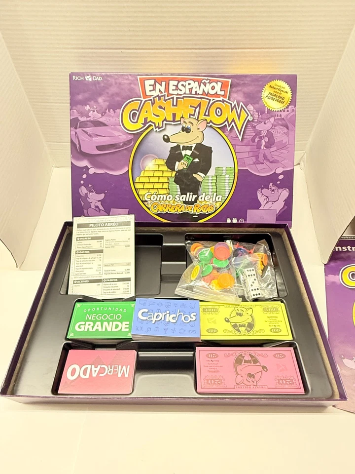 Rich Dad Poor Dad Cashflow Investing Board Game Spanish Complete Unused - Image 4 of 4