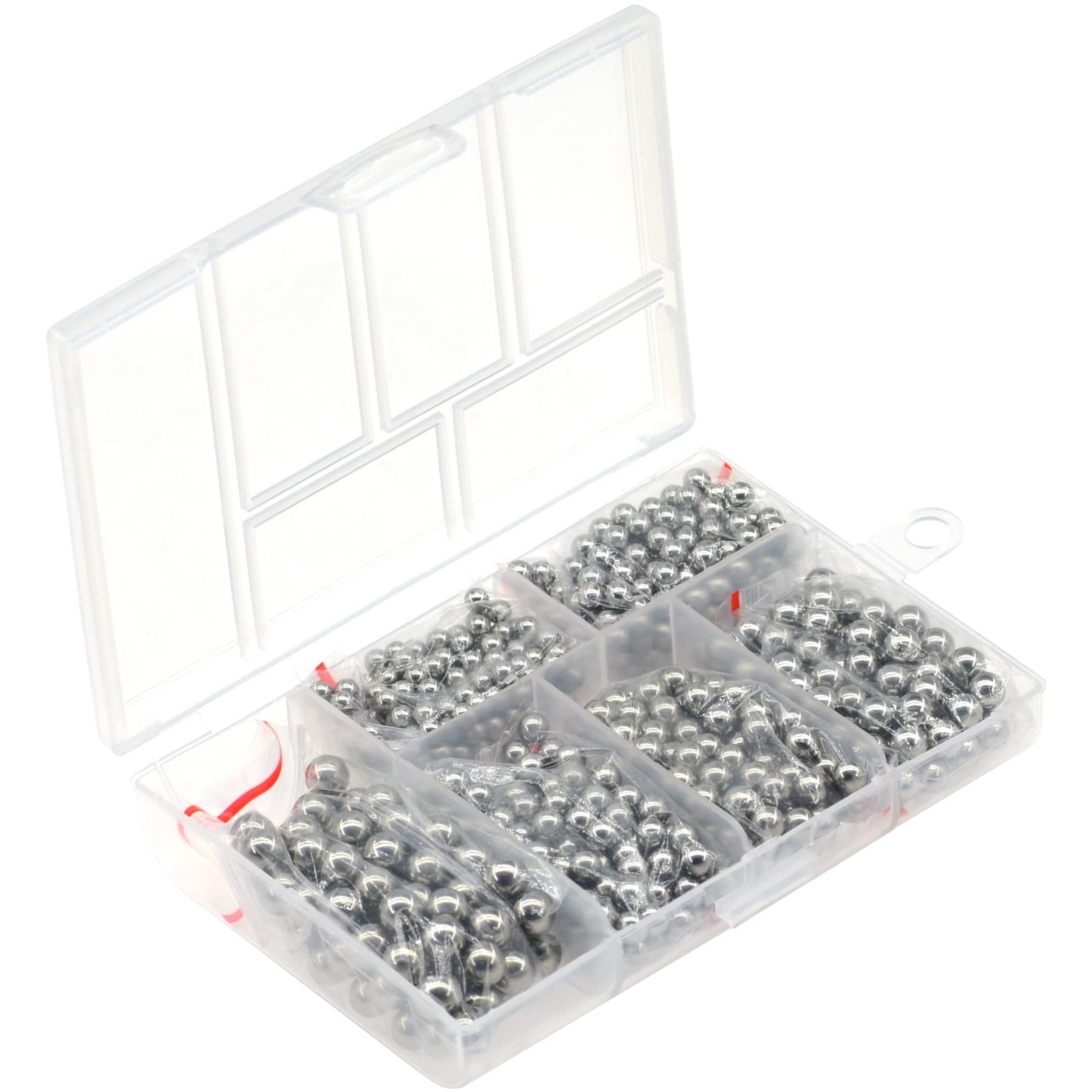 650pcs Precision Steel Bearing Balls 4-8mm Assorted Sizes