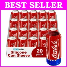Reusable Silicone Can Koozies - 20 Pack