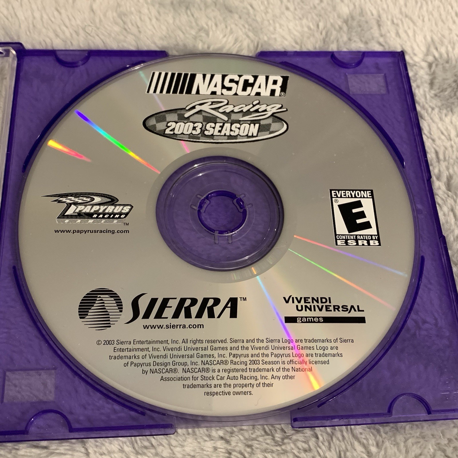 Nascar racing 2003 season for windows rare pc game collector's item cd only
