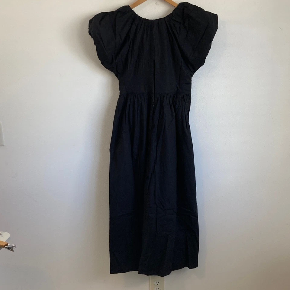 J. Vestido Cecily Colección Crew en popelina de algodón Talla 6 Negro Foto 3 de 4