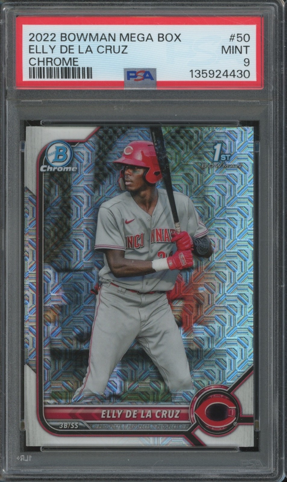 2022 Bowman Mega Box Chrome #50 Elly De La Cruz RC Rookie Mint PSA 9 view 1