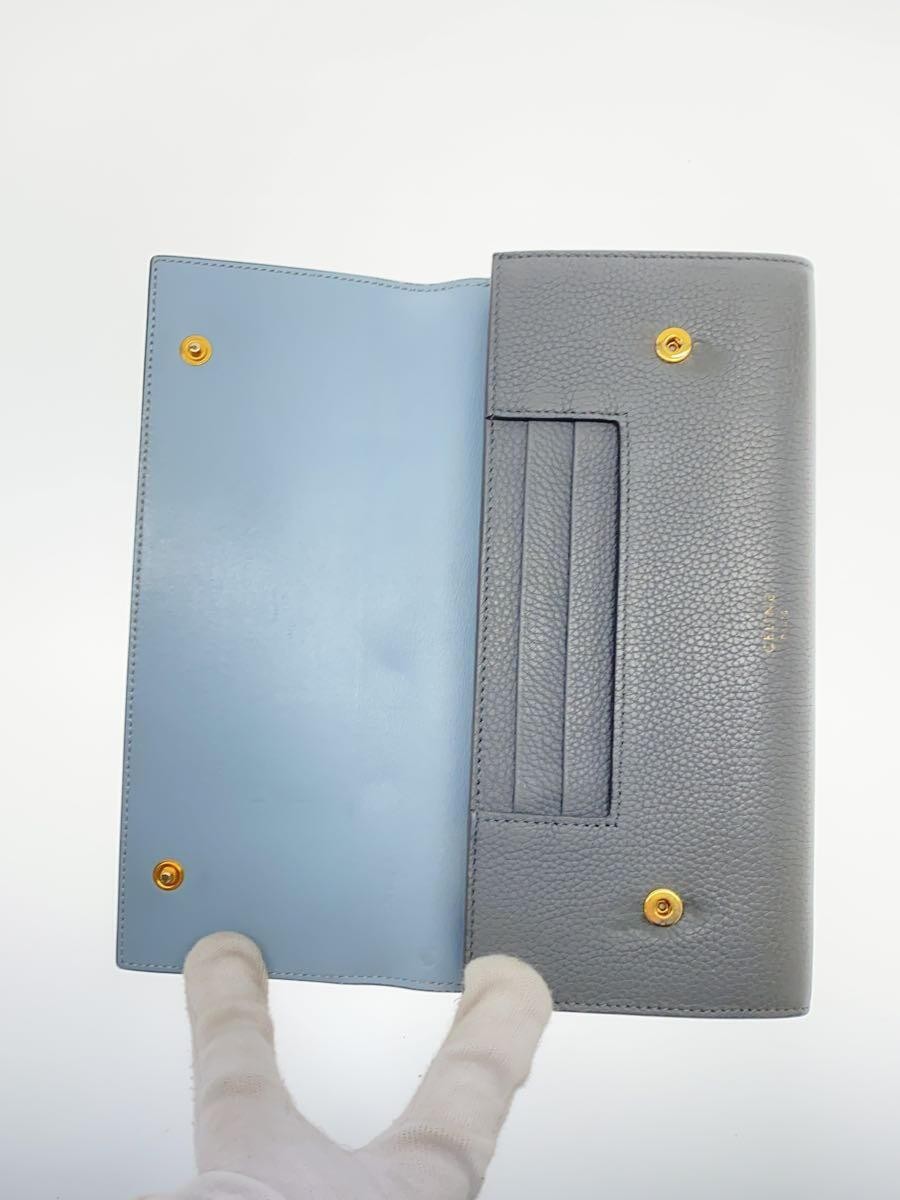 CELINE Flap Multi-Function Long Wallet Leather Gr… - image 4