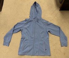 Duluth Trading Women's Sz Small Sweats Full-Zip Hoodie Jacket Blue Cotton B15