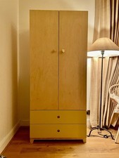 Bespoke wooden wardrobe with two drawers - good condition