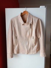 Giacca scamosciata beige donna M