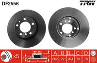 2X Bremsscheibe Vorderachse FüR BMW 5 Touring 7