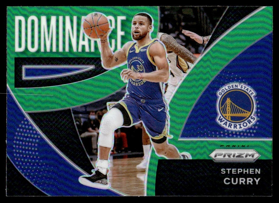 2021-22 Panini Prizm Dominance Green Stephen Curry Golden State Warriors #14