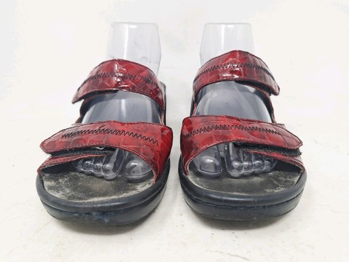 Mephisto Mobils Air Relax Womens Red Leather Open Toe Sandals Sz US 9/ EU 39 - Picture 4 of 9