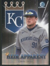 2022 Bowman Chrome Draft Heir Apparent #HA-8 Gavin Cross Royals 44545