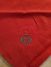 Vintage RED GIRL SCOUTS Necktie or Scarf 38" Long