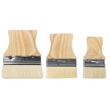 3-Piece Flat Paddle Paint Brush Set - 3/4/5 Inch Wide Paint Brushes with Popl...