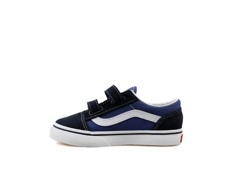 Vans Toddlers Old Skool V Sneakers With Fastner | Navy | Authentic New - Image 3 of 4