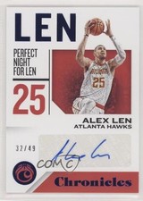 2018-19 Panini Chronicles Signatures Blue 32/49 Alex Len #CS-AL Auto 0g4