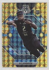 2023 Panini Mosaic Rookies Reactive Yellow Mosaic Prizm DJ Johnson #314 1o8k