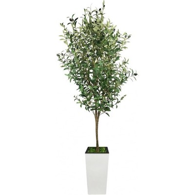 Künstlicher Olivenbaum mit weißem Topf 120/150/180cm hoch Faux Olive Plant Home