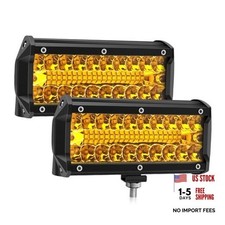 Led Light Bar 240W 24000LM Off Road Lights Bar Work Light Spot 7 inch Yellow