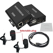1080P USB HDMI KVM Extender Sender with Dual HDMI Out Over Rj45 Ethernet Cable