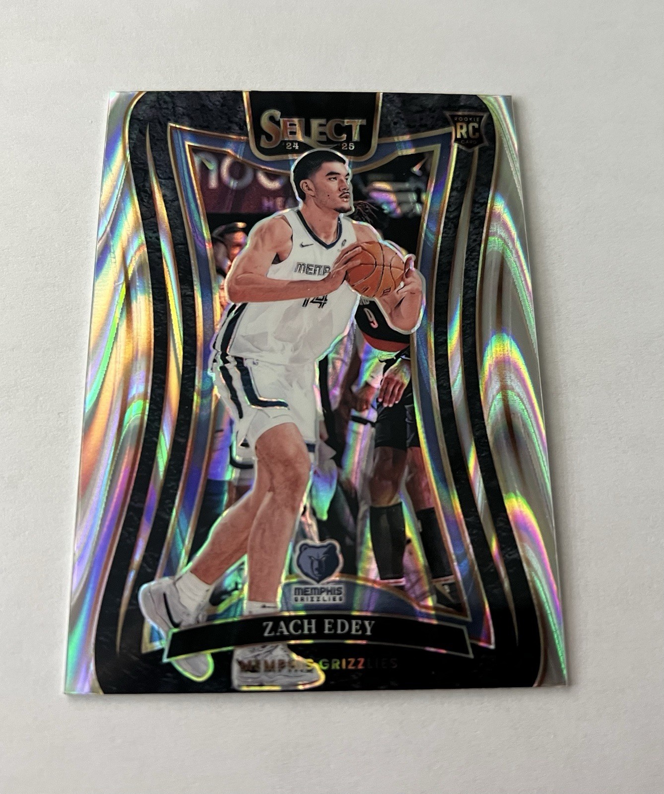 2024-25 Panini Select Mezzanine Zach Edey #391 Silver Tectonic Prizm (RC)