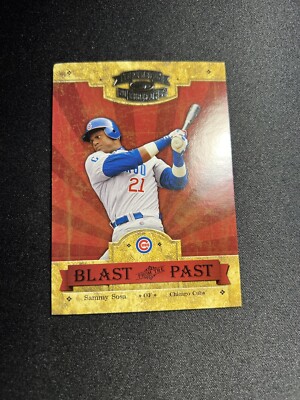 SAMMY SOSA # d /1500 2004 Throwback Threads Blast From the Past #22 Chicago Cubs
