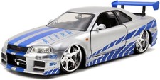 Jada Academy Fast Furious 2002 Nissan Skyline GT-R R34 1/24 Scale Model